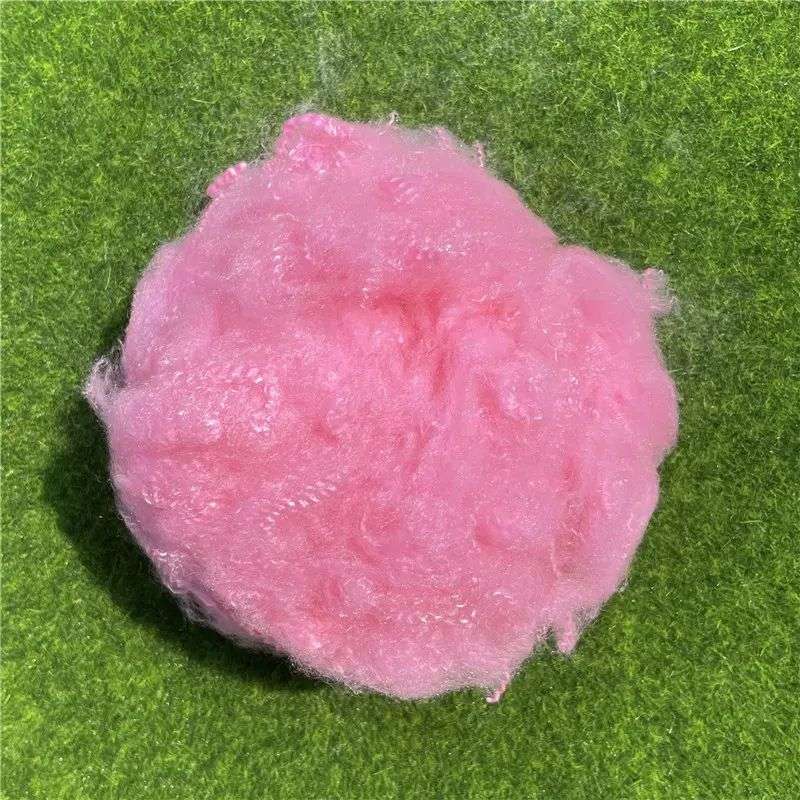 Pink Dope Dyed Recycled Polyester Superfine Fiber