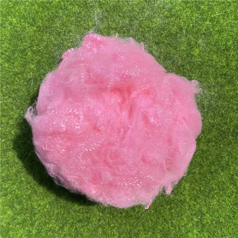 Pink Dope Dyed Virgin Polyester Superfine Fiber